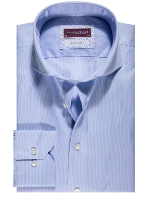 Erne Thomas Mason Blue Hairstripe Slim Fit Shirt Blue