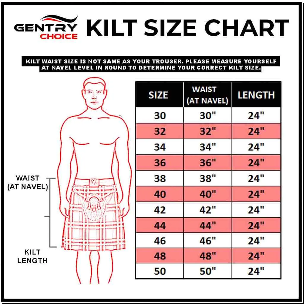 Fashion Utility Hybrid Kilt Red Pleated