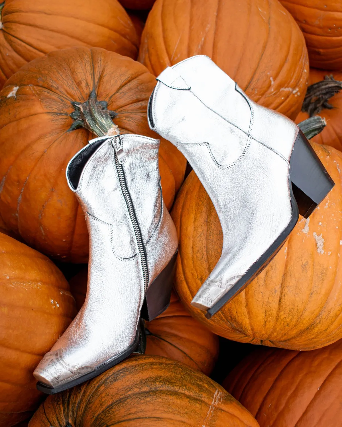 Free People: Brayden Western Boot in Pewter