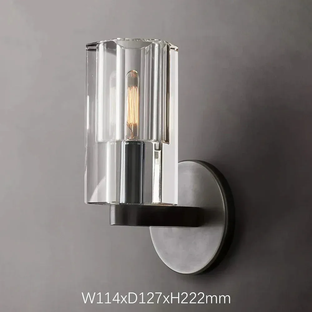 Gizem - Modern Linear Glass Cylindrical Up Down Wall Light