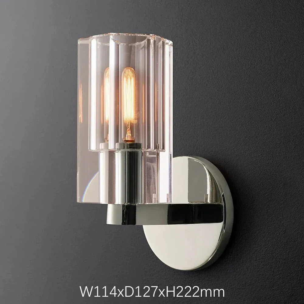Gizem - Modern Linear Glass Cylindrical Up Down Wall Light