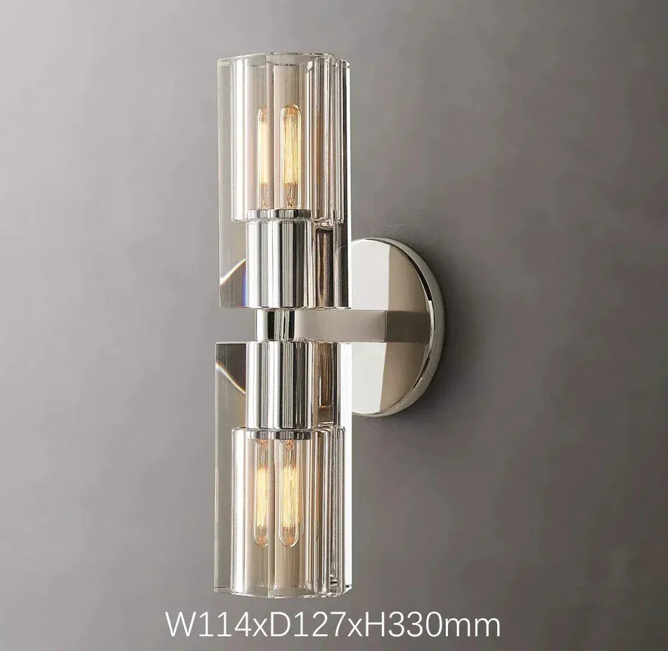 Gizem - Modern Linear Glass Cylindrical Up Down Wall Light
