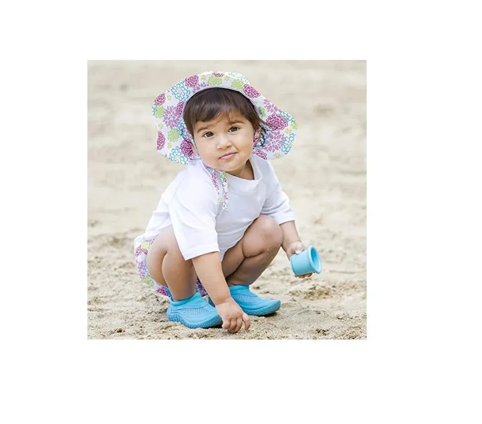 Green Sprouts Ruffle Snap Reusable Absorbent Swimsuit Diaper (White Zinnia-3T)