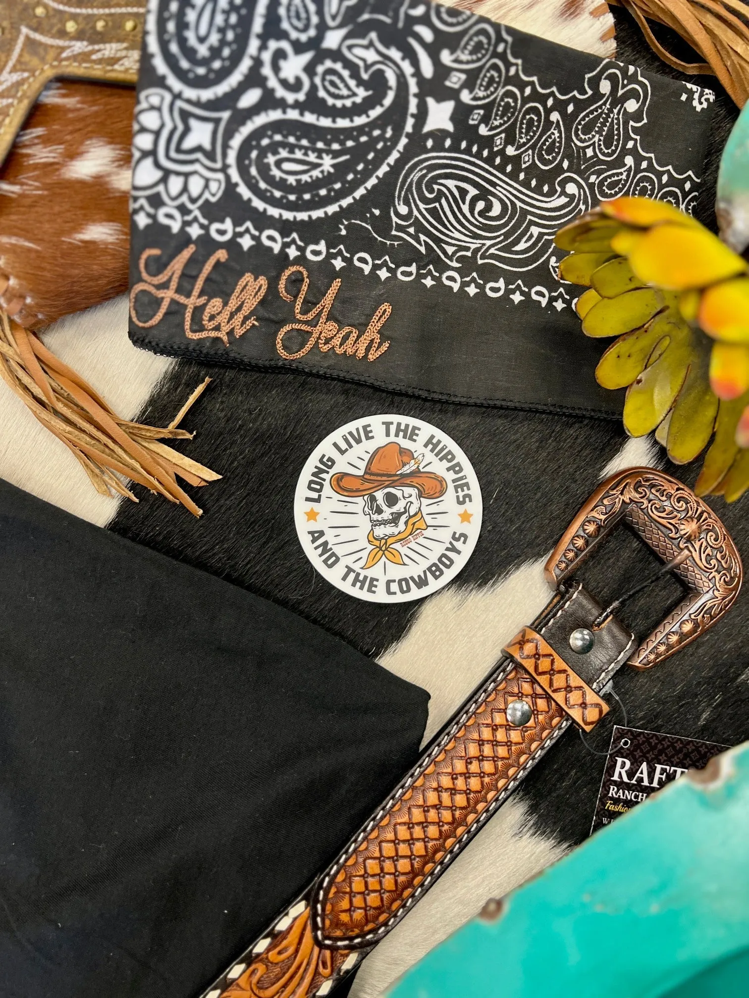 Hell Yeah Embroidered Bandana
