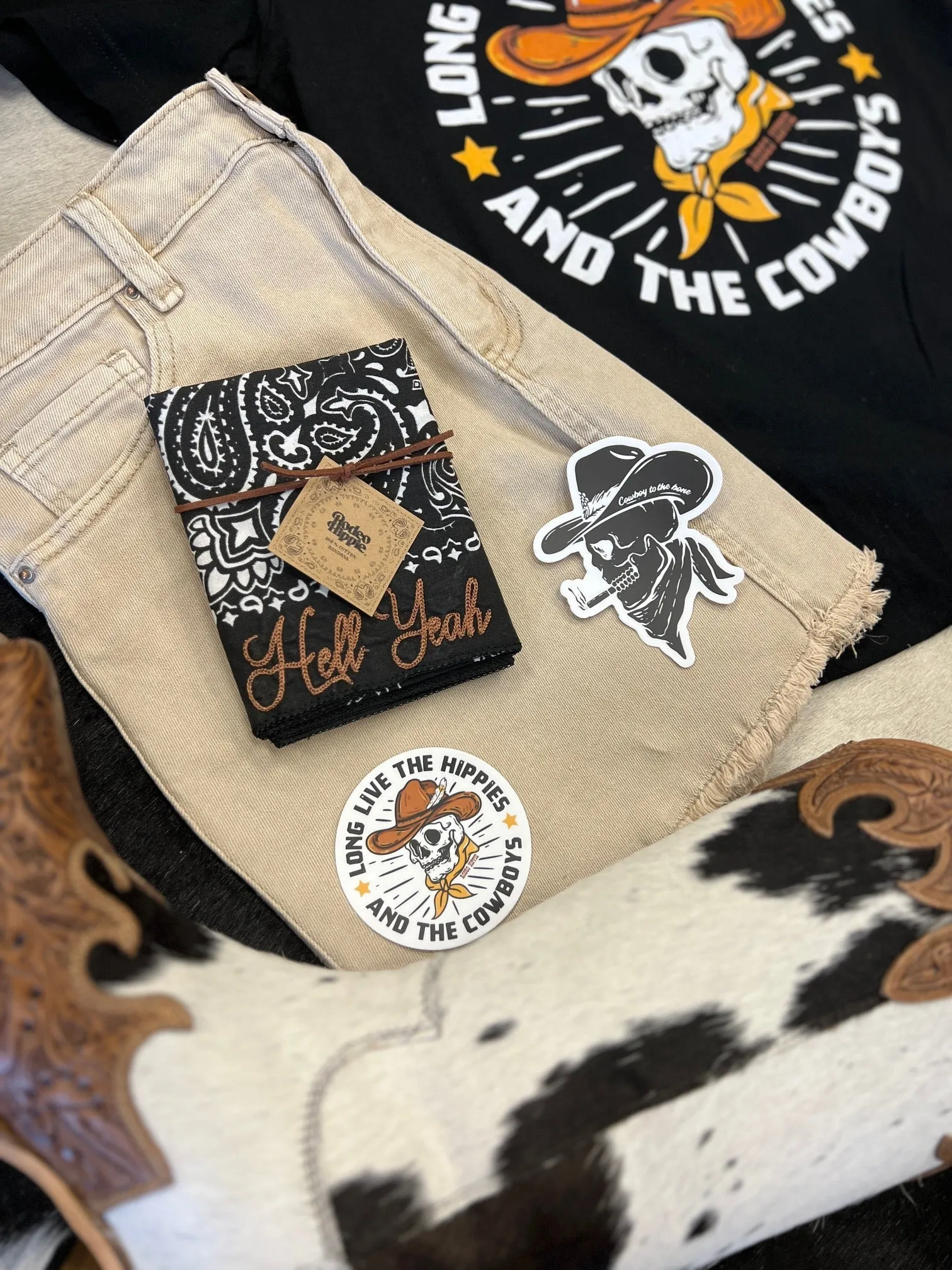 Hell Yeah Embroidered Bandana