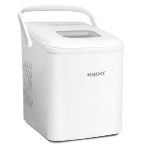 IGLOO® 26-Pound Automatic Self-Cleaning Portable Countertop Ice Maker Machine With Handle, White
