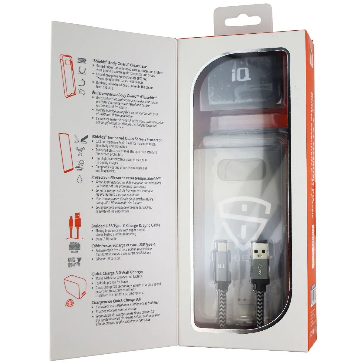 iQ Grab & Go Essentials Kit Charger & Case for Samsung Galaxy S10e Smartphones