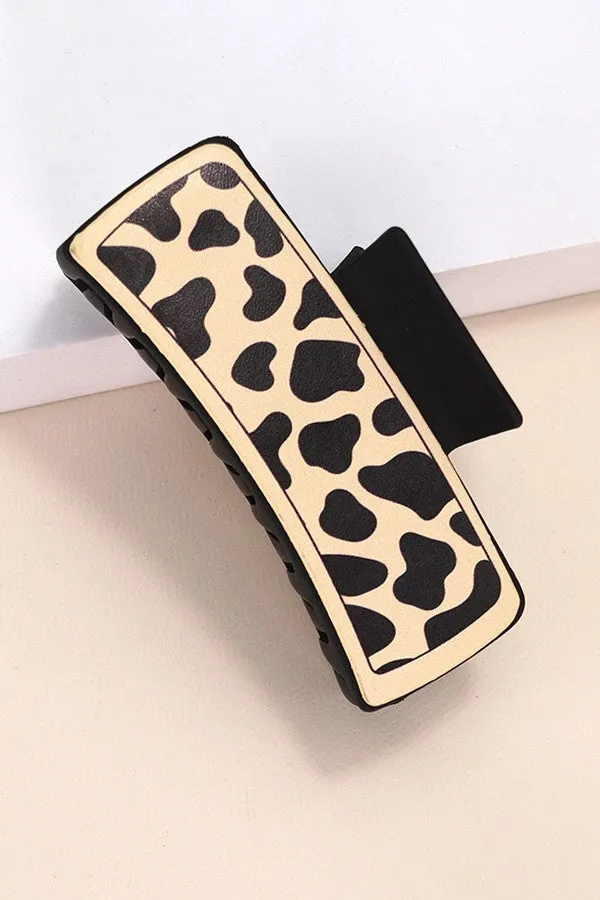 Jumbo Faux Leather Claw Clip
