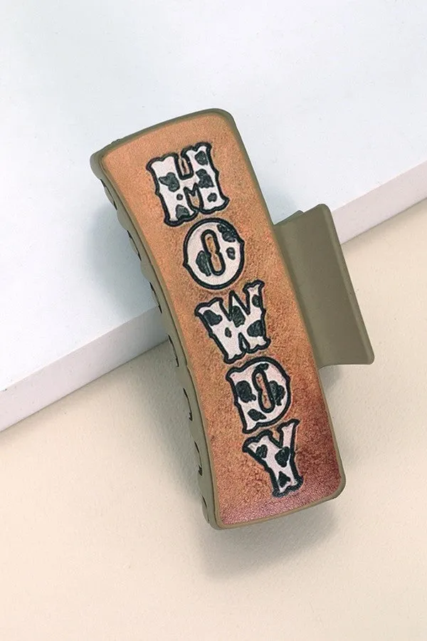 Jumbo Faux Leather Claw Clip