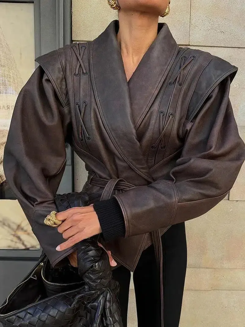 Katniss – Western-inspired style – Leather jacket