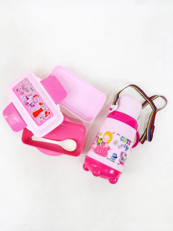 Kids Lunch Box & Water Bottle Barbie Gift Box 03