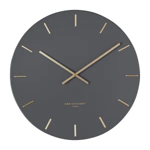 LUCA Charcoal 40cm Silent Wall Clock