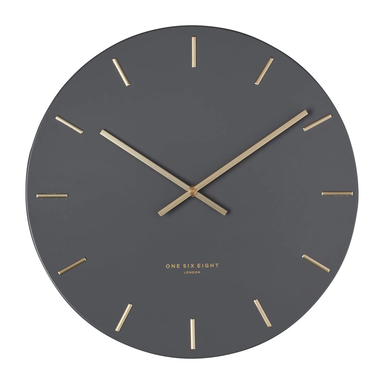 LUCA Charcoal 40cm Silent Wall Clock