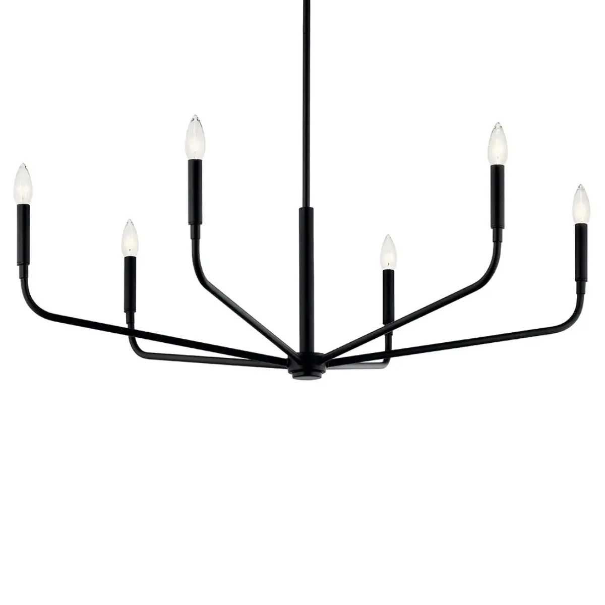 Madden 38" 6-Light Chandelier, Black Finish