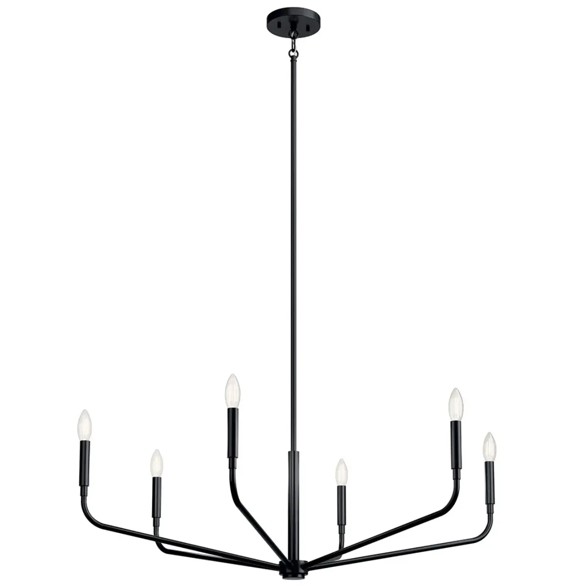 Madden 38" 6-Light Chandelier, Black Finish