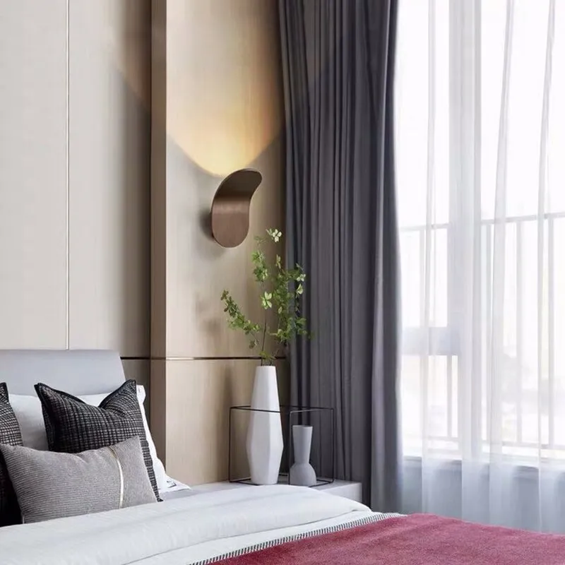 Maddox - Modern Curved Brushed Up LED Wall Light