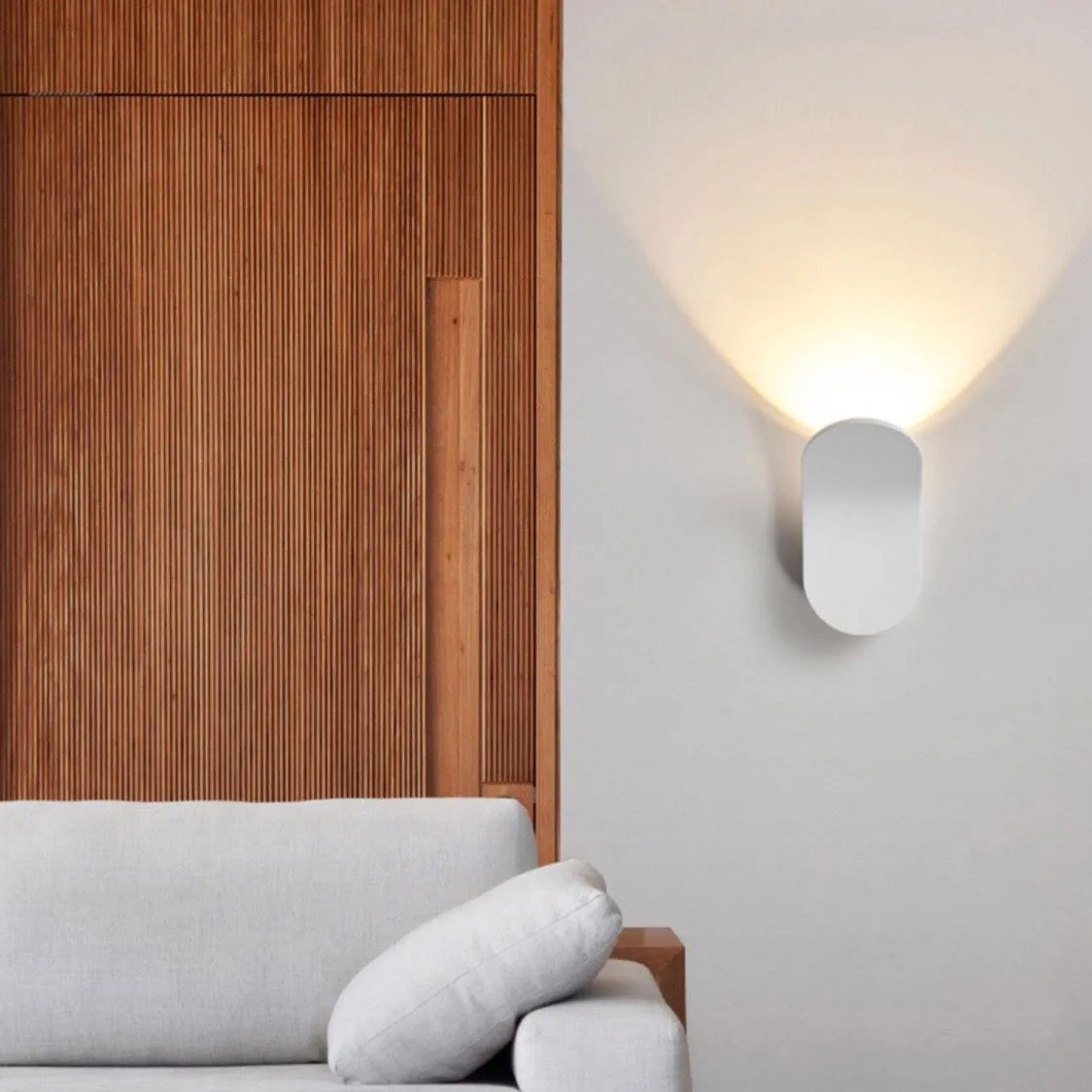 Maddox - Modern Curved Brushed Up LED Wall Light