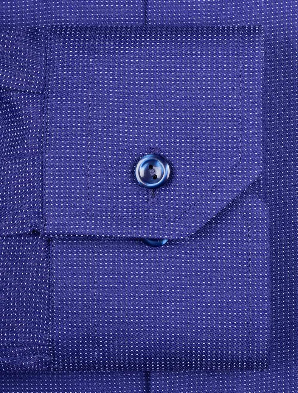 Navy Pin Dot Twill Slim Shirt