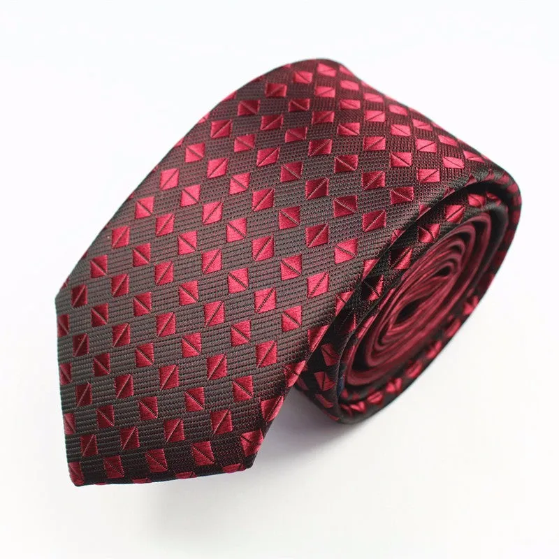 New Skinny Mens Luxury Floral Dot Neckties Hombre 6 cm Gravata Slim