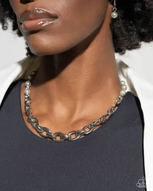 Paparazzi Necklace ~ Dual Daydream - Silver
