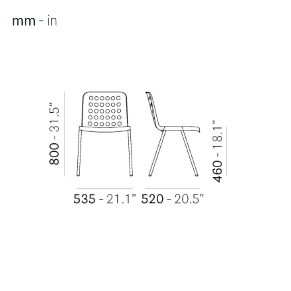 Pedrali Koi-Booki 370 stackable outdoor chair