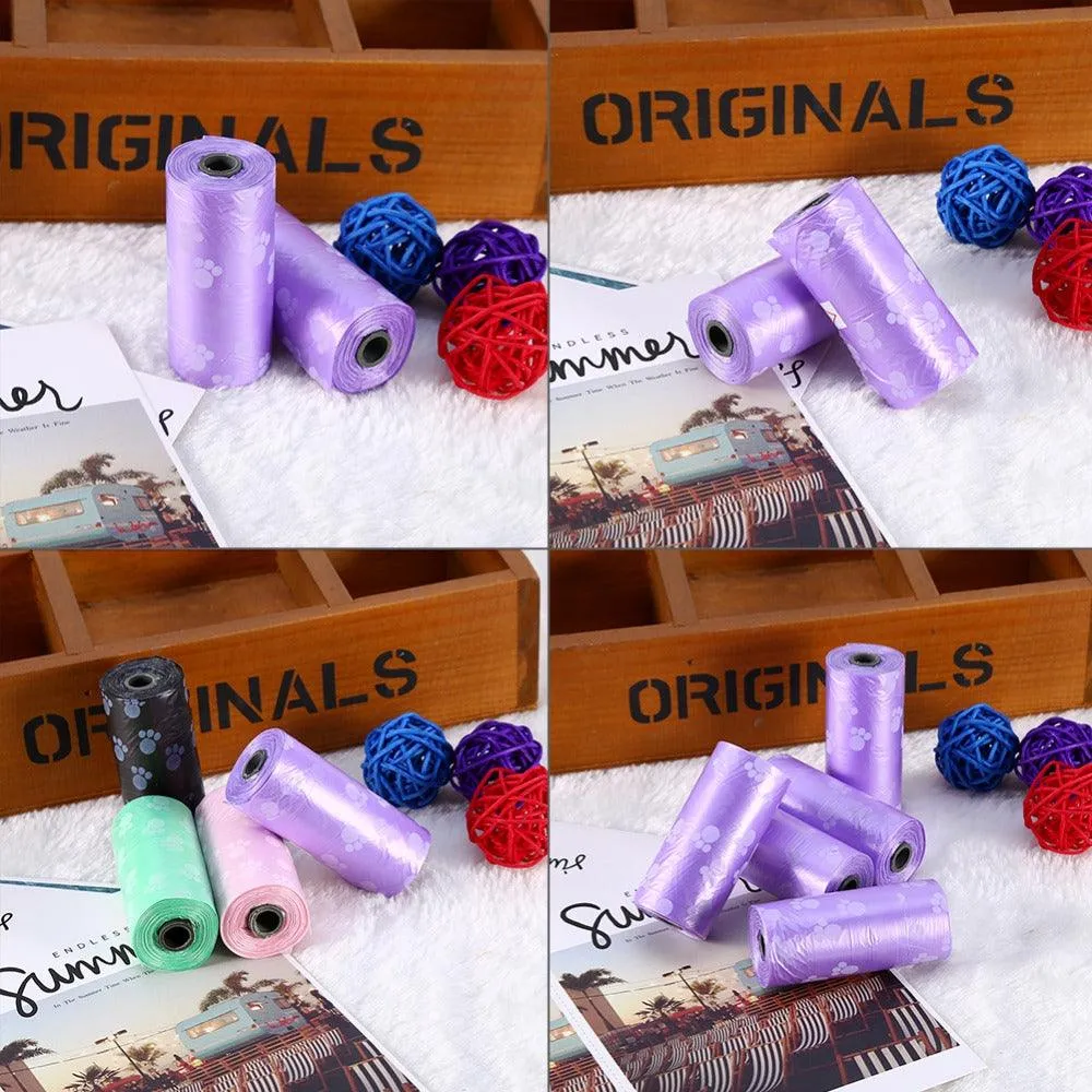 Pet Paw Printed Poop Bags