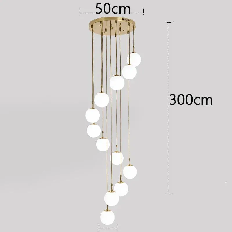 Polly - Modern Round Hanging LED Ball Ceiling Chandelier