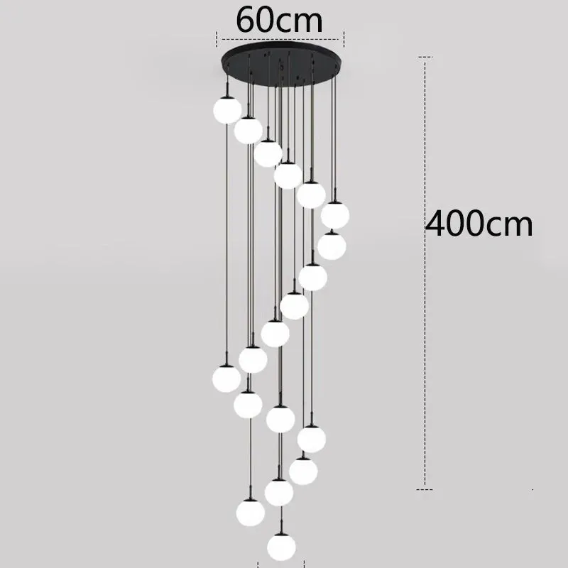 Polly - Modern Round Hanging LED Ball Ceiling Chandelier
