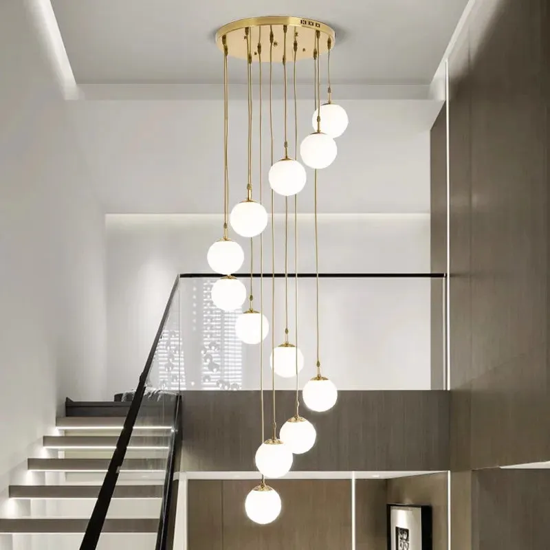 Polly - Modern Round Hanging LED Ball Ceiling Chandelier
