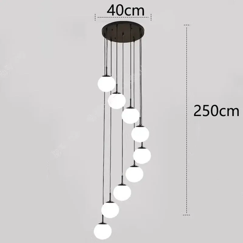 Polly - Modern Round Hanging LED Ball Ceiling Chandelier