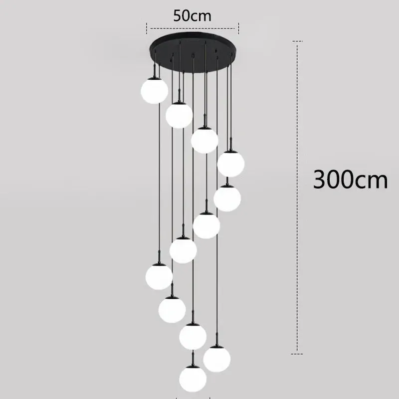 Polly - Modern Round Hanging LED Ball Ceiling Chandelier