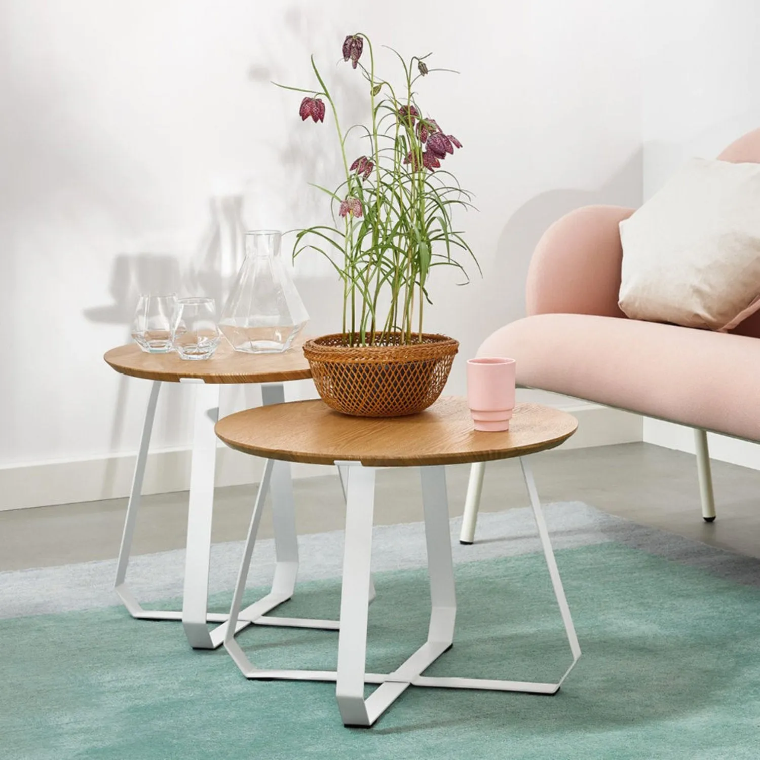 puik | shunan table high | white   natural - LC