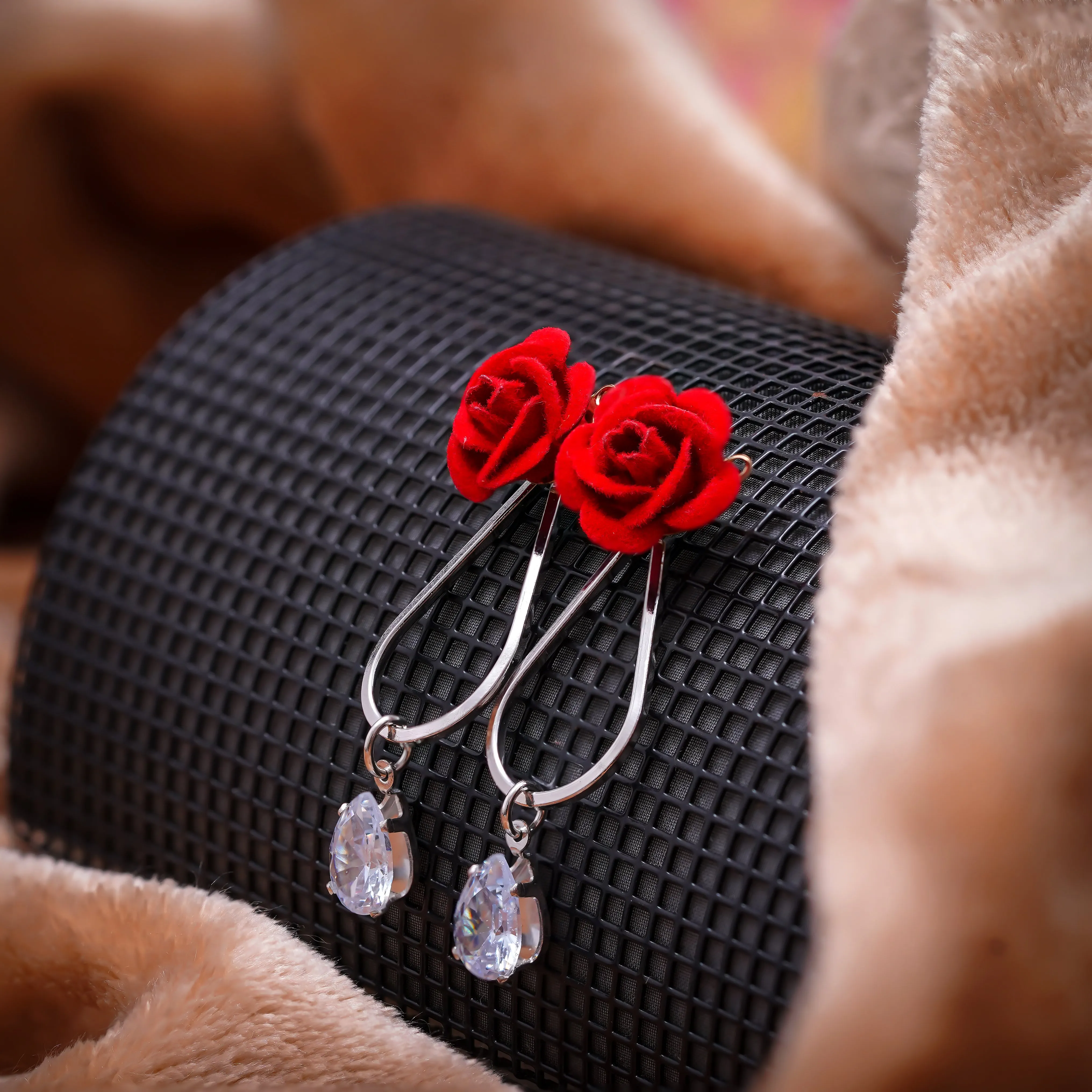 "Frontier Flair: Western Rose-inspired Earrings"