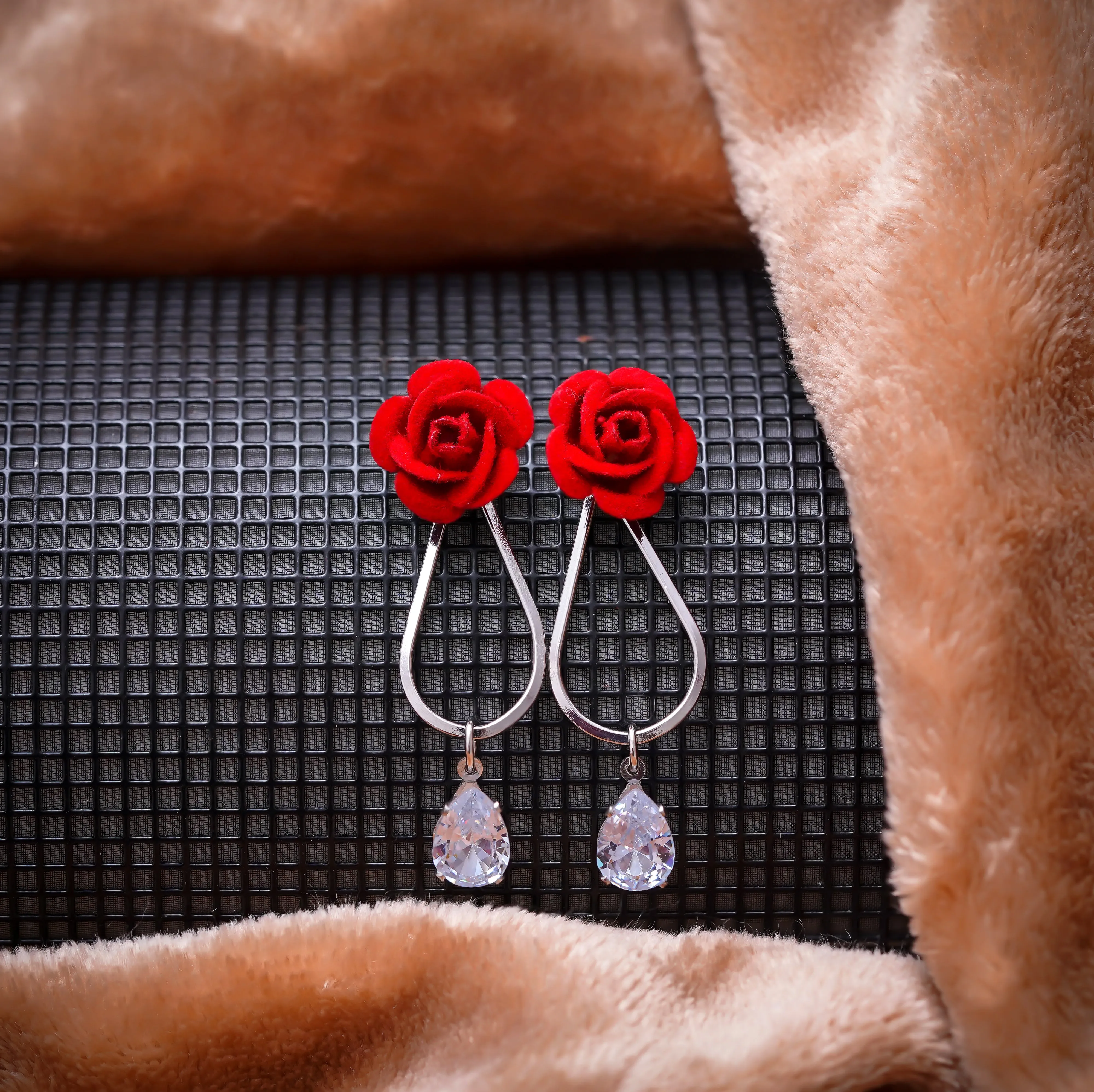 "Frontier Flair: Western Rose-inspired Earrings"