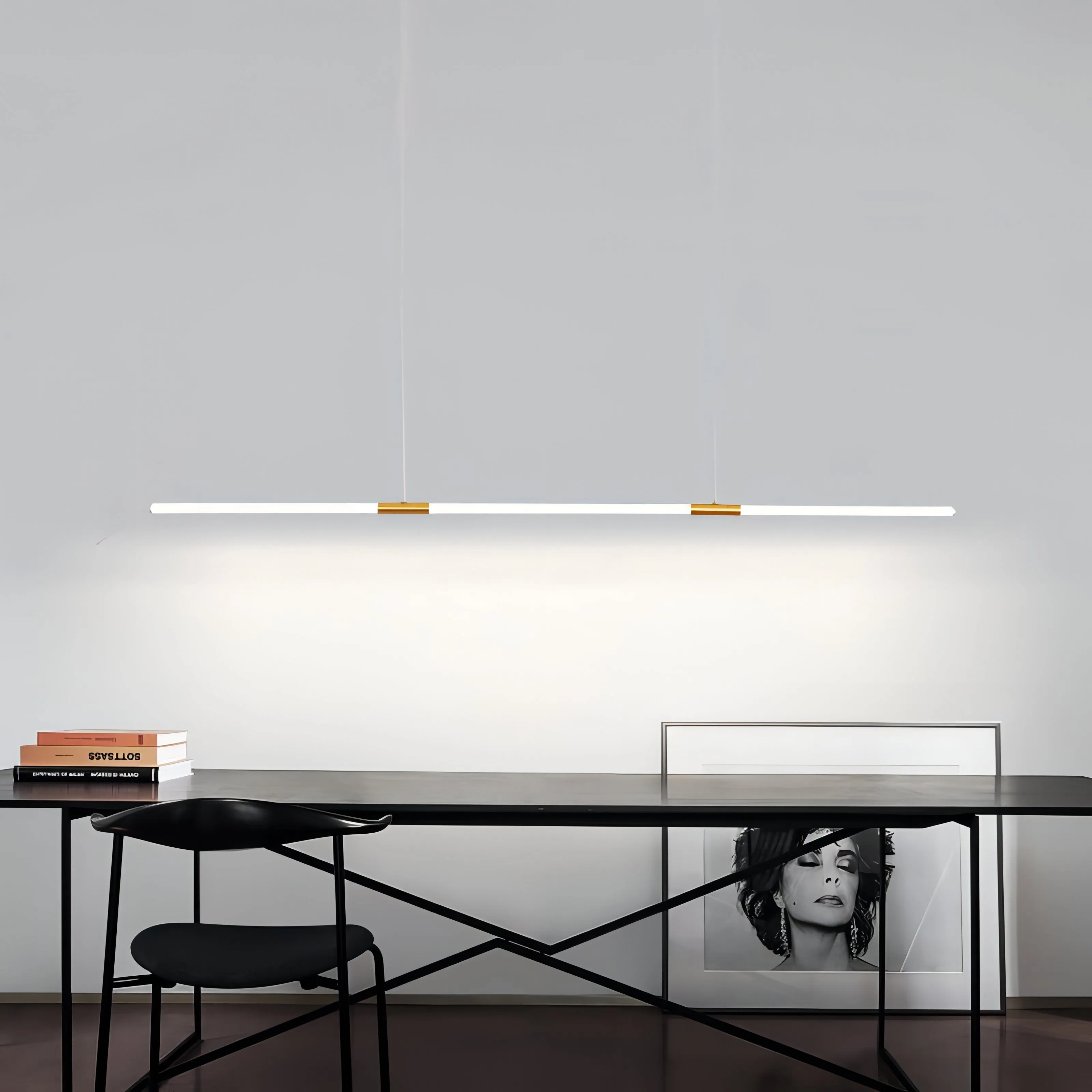 Reyna - Modern LED Gold Thin Round Ceiling Light Bar
