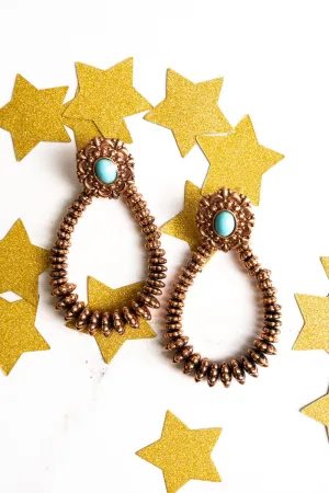 SALE! Mountain Lane Multi and Coppertone Teardrop Earrings