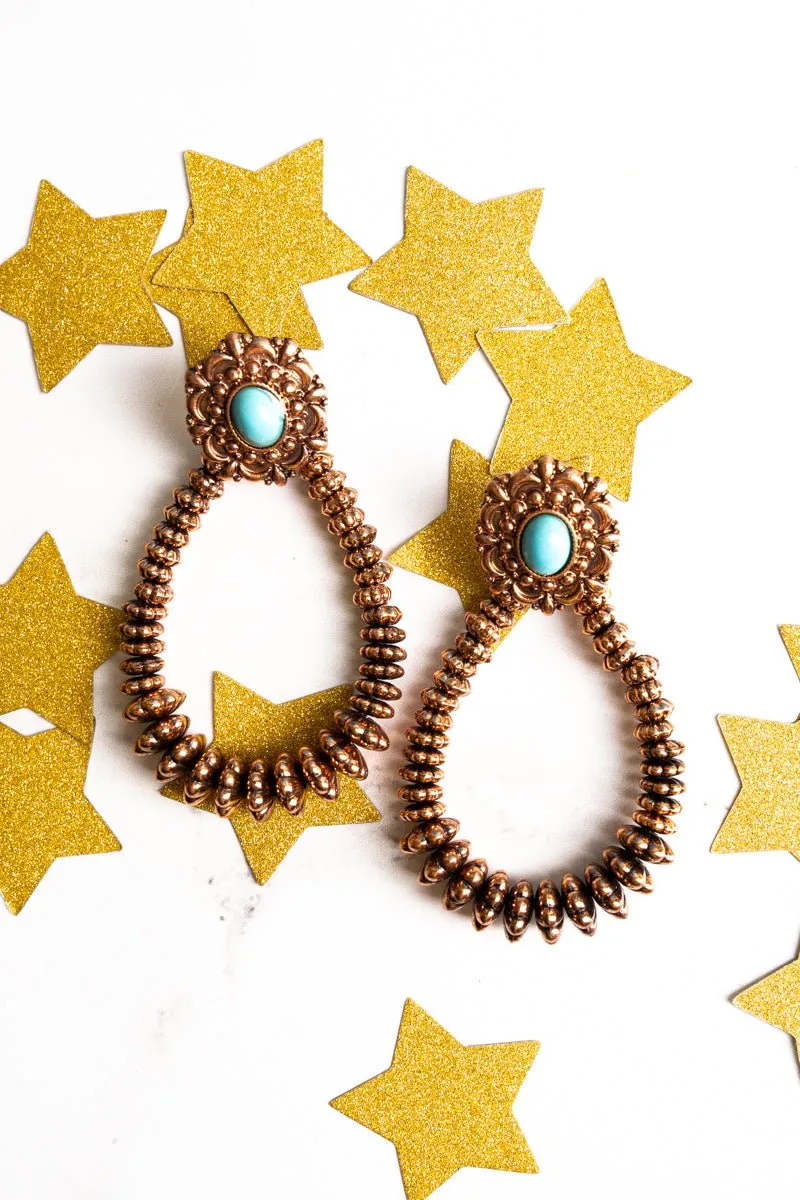 SALE! Mountain Lane Multi and Coppertone Teardrop Earrings