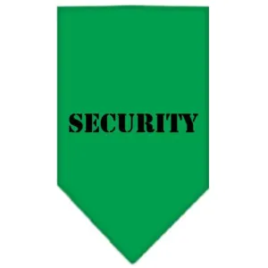 Security  Screen Print Bandana Emerald Green Small