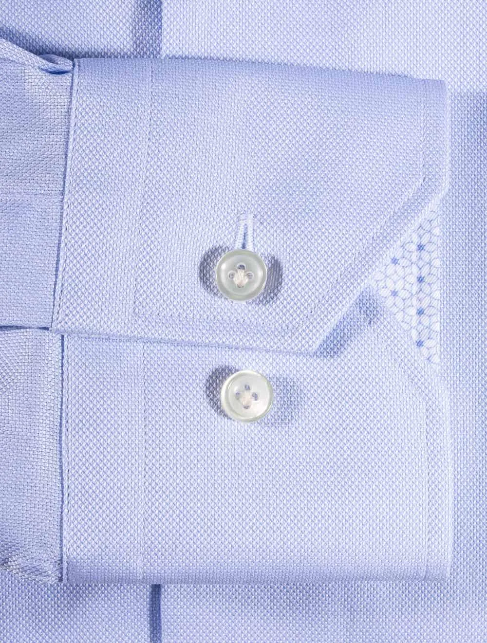 Shannon Thomas Mason Super Slim Fit Shirt With Inlay Blue