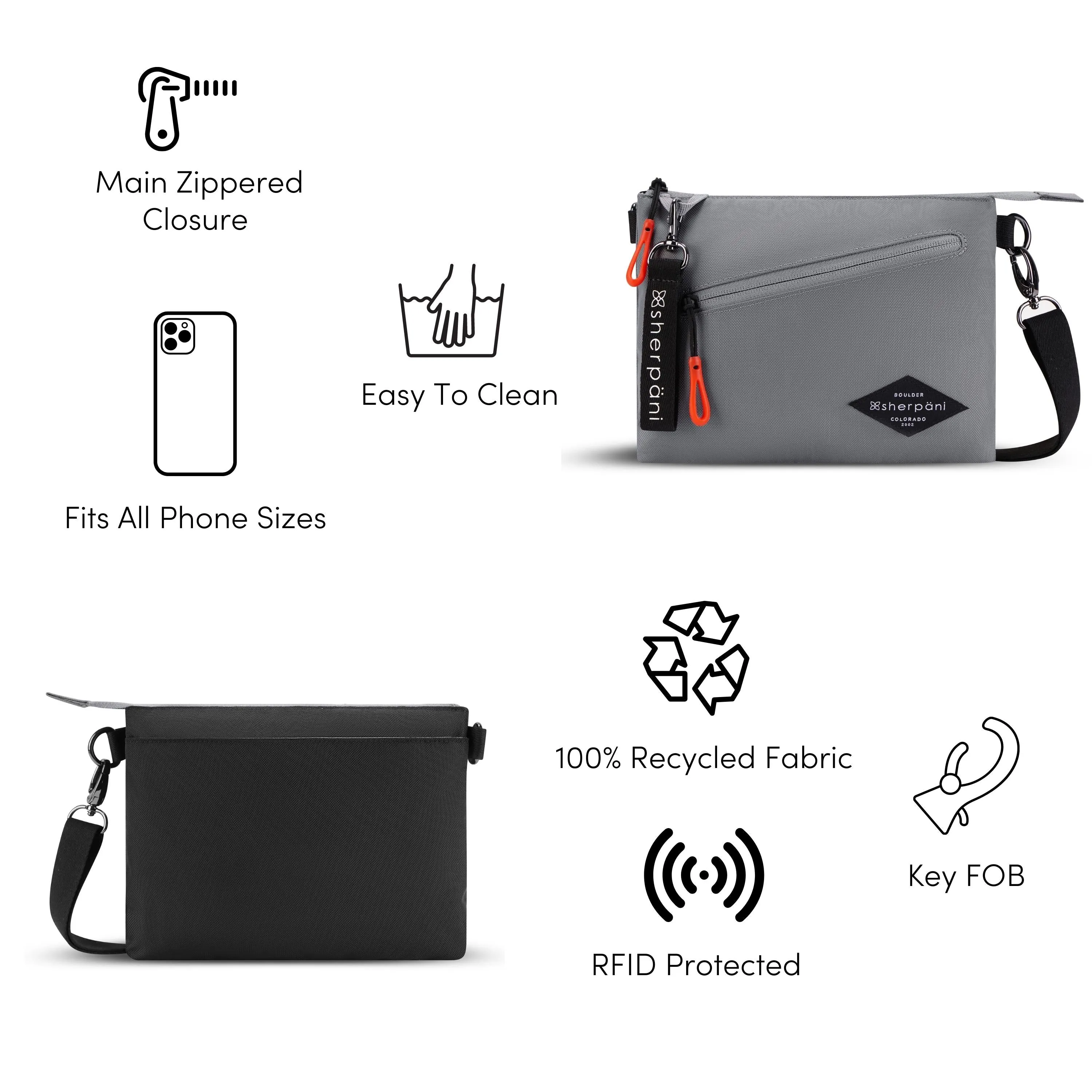 Sherpani Zoom Crossbody stone