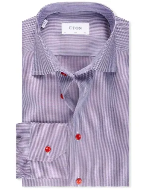 Slim Fit Royal Dobby Shirt Red
