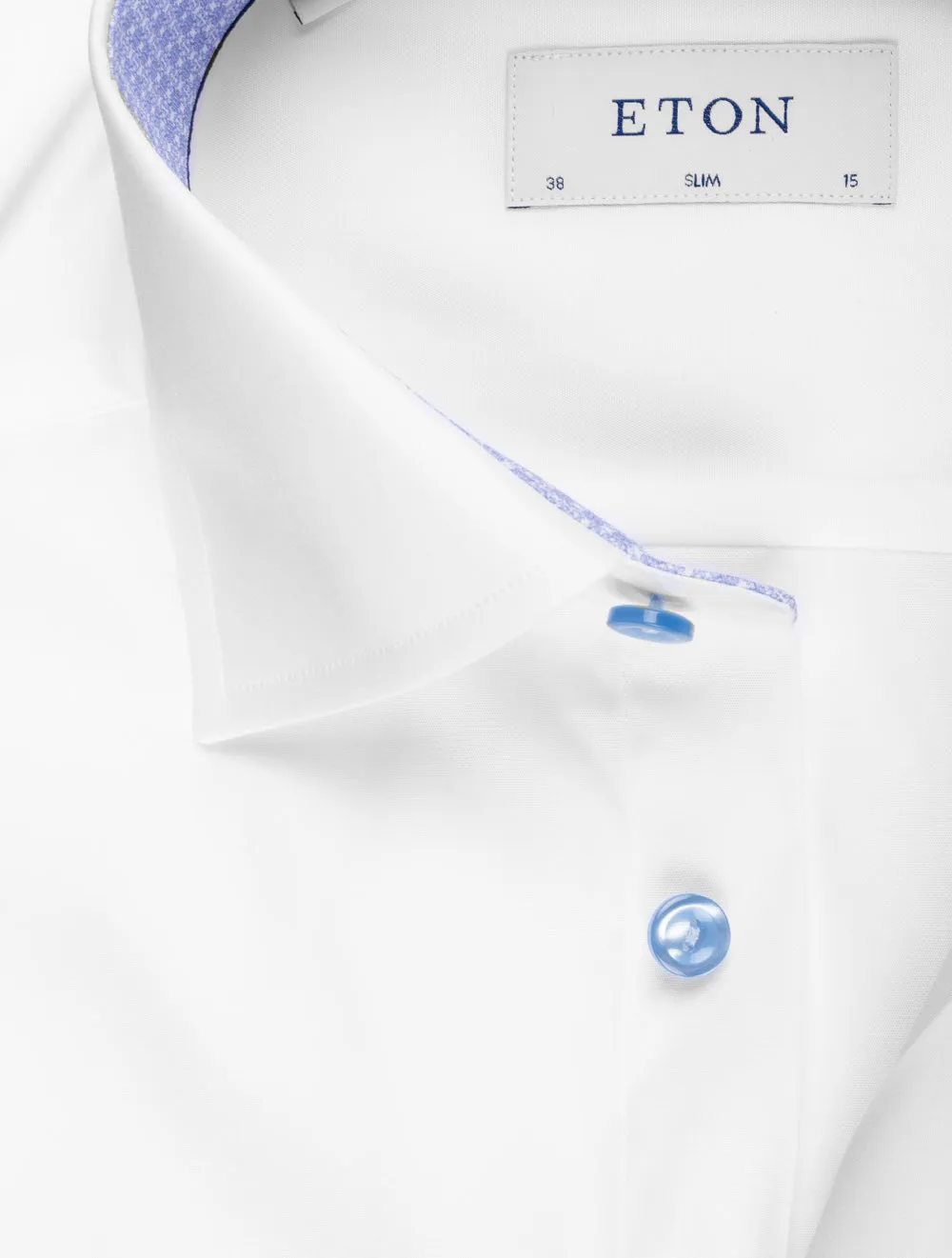 Slim Micro Print Signature Poplin Shirt White