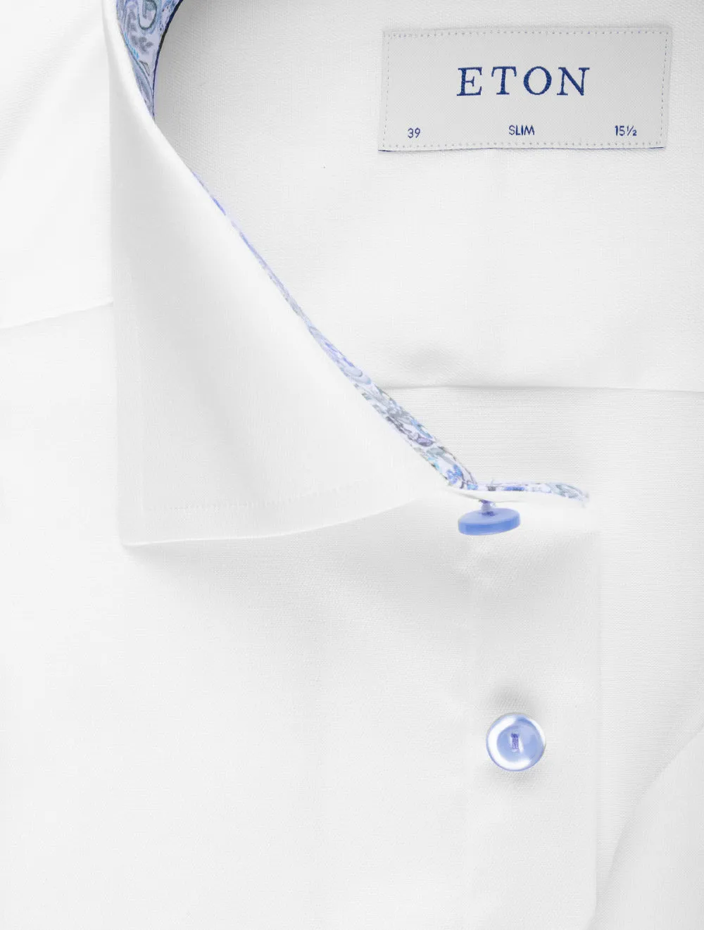Slim Plain Inlay Formal Shirt White