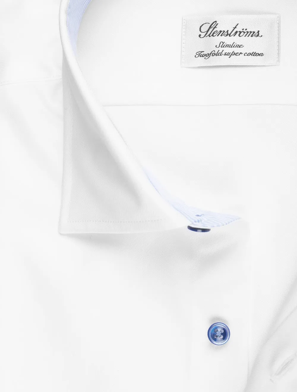 Slimline White Contrast Shirt White