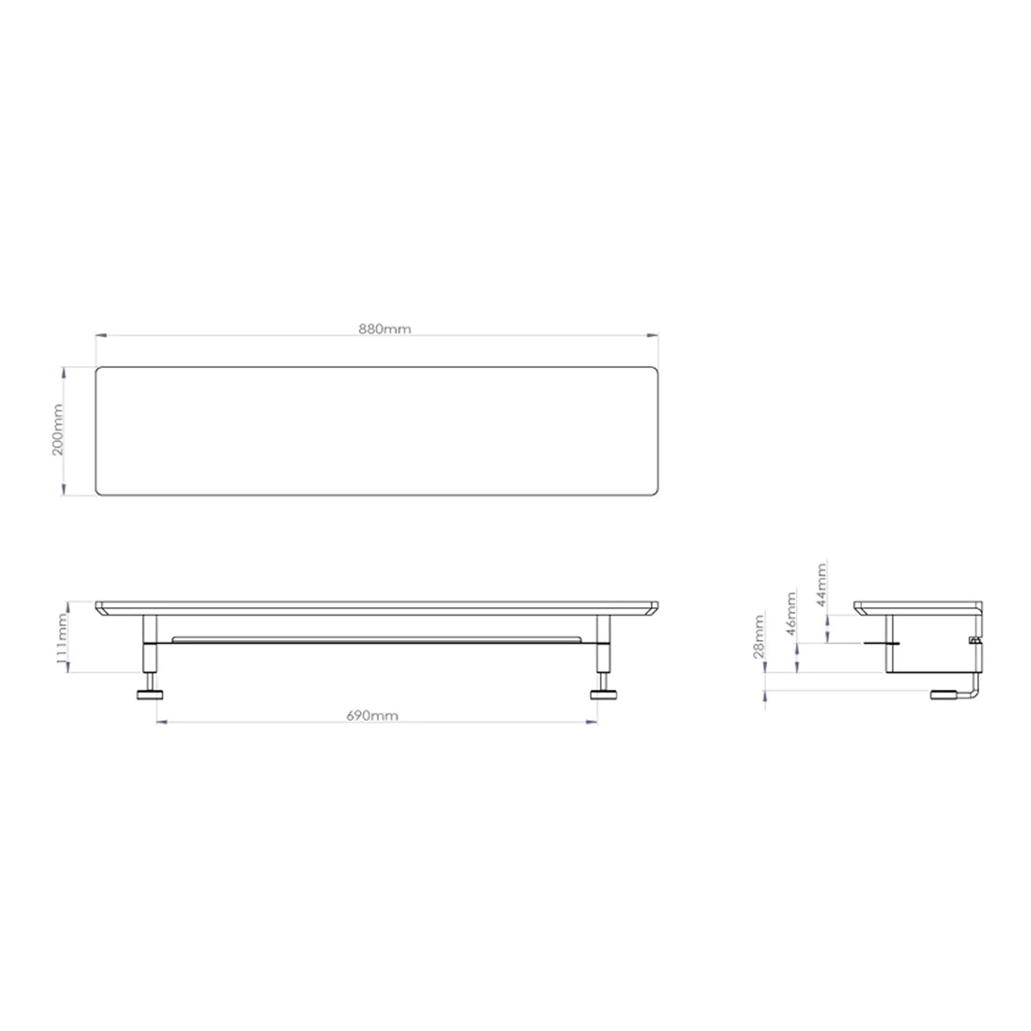 Solid Walnut Monitor Stand Desk Riser
