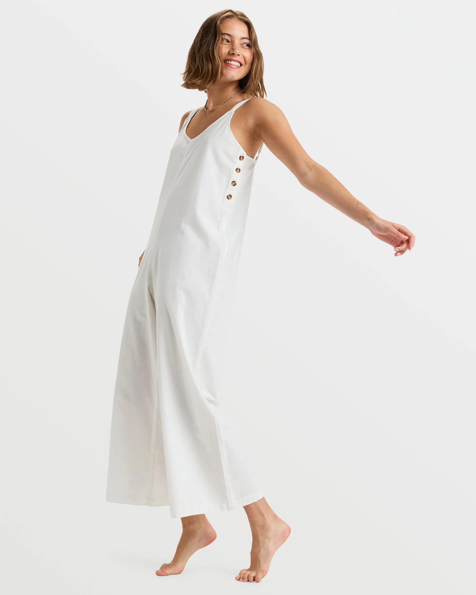 Summer Icon Jumpsuit - Egret