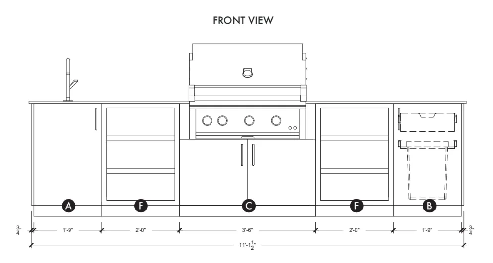 Urban Bonfire Twilight 36 Outdoor Kitchen