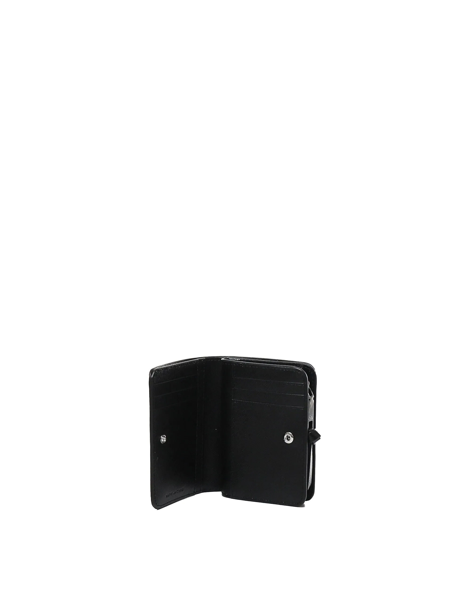Utility Leather Wallet with Snap Closure