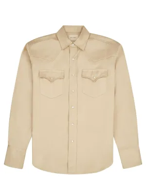 Western Shirt - Gold Satin
