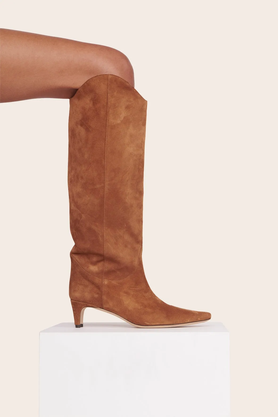 WESTERN WALLY BOOT | TAN SUEDE